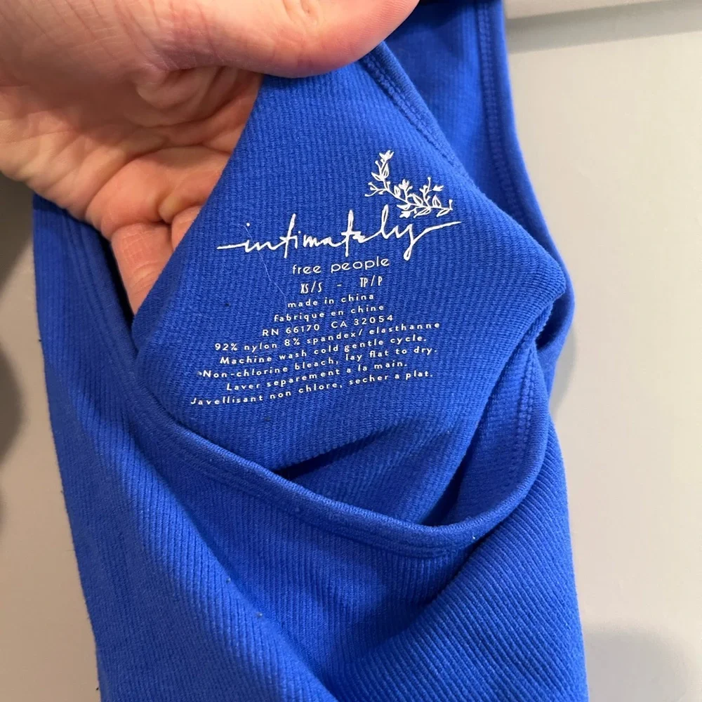 Free People Royal Blue Racerback Tank - Picture 3 of 3
